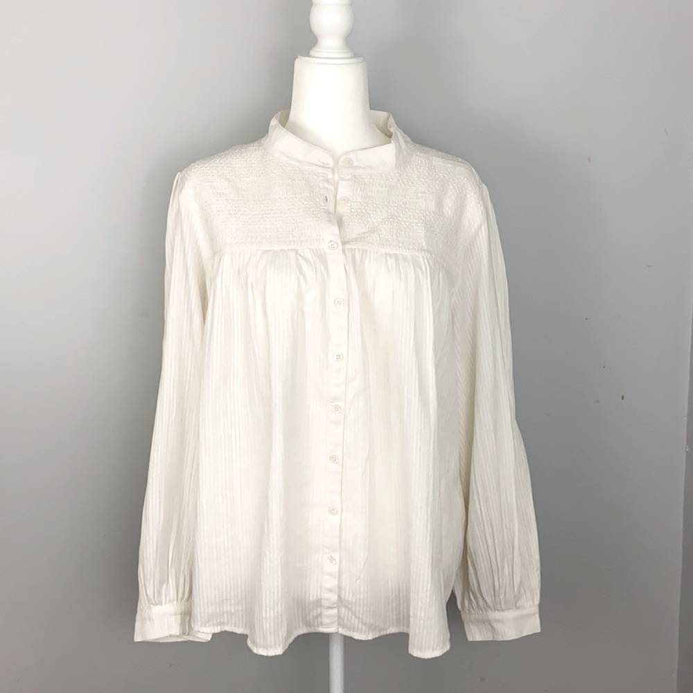 NWT ANTHROPOLOGIE Bohemian Detail Tunic Cream XL